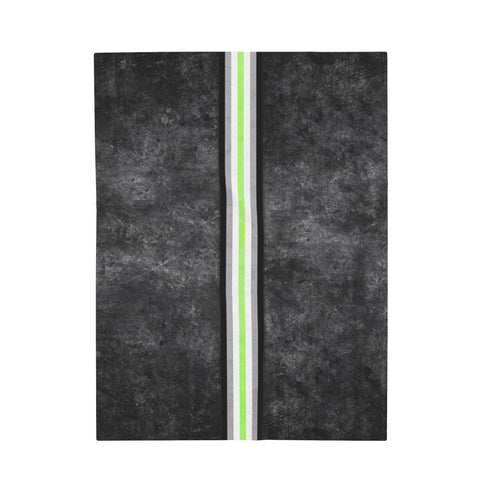 Grunge Agender Pride Flag Stripe Velveteen Plush Blanket